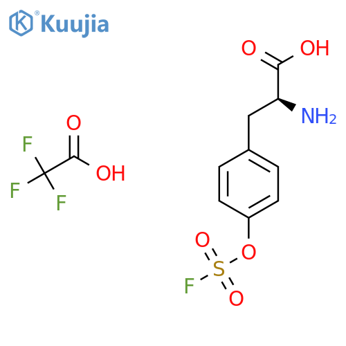 (2S)-2-amino-3-{4-(fluorosulfonyl)oxyphenyl}propanoic acid, trifluoroacetic acid structure