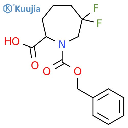 1-(benzyloxy)carbonyl-6,6-difluoroazepane-2-carboxylic acid structure