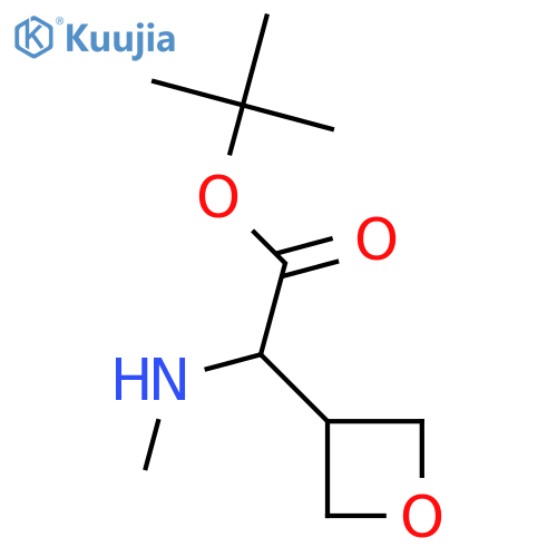 Tert-butyl 2-(methylamino)-2-(oxetan-3-yl)acetate structure