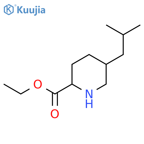 Ethyl 5-(2-methylpropyl)piperidine-2-carboxylate structure