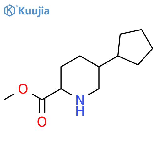 Methyl 5-cyclopentylpiperidine-2-carboxylate structure