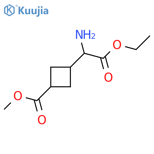 Methyl 3-(1-amino-2-ethoxy-2-oxoethyl)cyclobutane-1-carboxylate structure