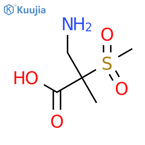3-Amino-2-methanesulfonyl-2-methylpropanoic acid structure