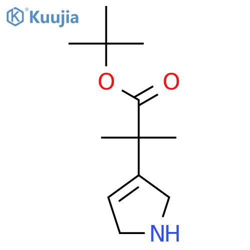 tert-butyl 2-(2,5-dihydro-1H-pyrrol-3-yl)-2-methylpropanoate structure