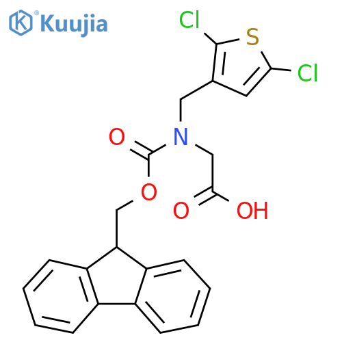 2-{(2,5-dichlorothiophen-3-yl)methyl({(9H-fluoren-9-yl)methoxycarbonyl})amino}acetic acid structure