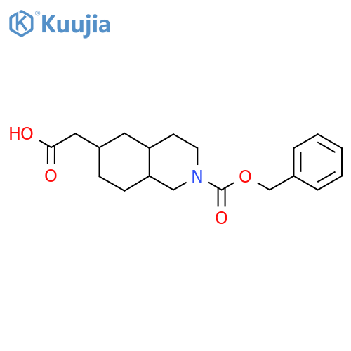 2-{2-[(Benzyloxy)carbonyl]-decahydroisoquinolin-6-yl}acetic acid structure
