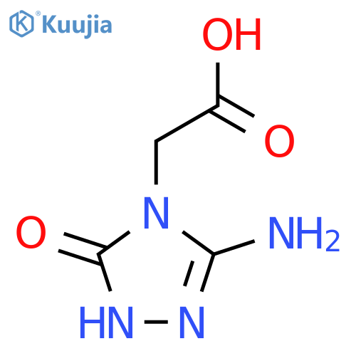 2-(3-amino-5-oxo-4,5-dihydro-1H-1,2,4-triazol-4-yl)acetic acid structure