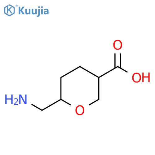 6-(Aminomethyl)oxane-3-carboxylic acid structure