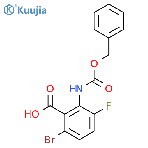 2-{(benzyloxy)carbonylamino}-6-bromo-3-fluorobenzoic acid structure