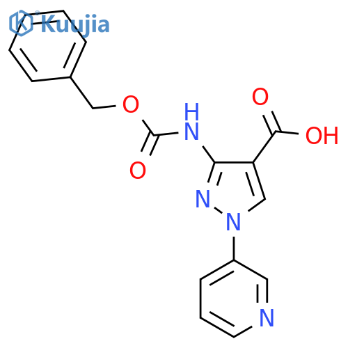 3-{(benzyloxy)carbonylamino}-1-(pyridin-3-yl)-1H-pyrazole-4-carboxylic acid structure
