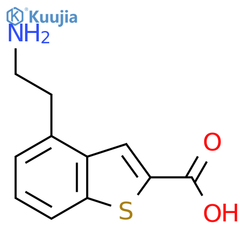 4-(2-Aminoethyl)-1-benzothiophene-2-carboxylic acid structure