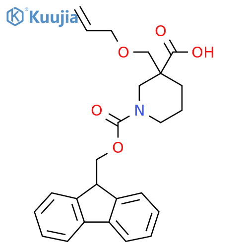 1-{(9H-fluoren-9-yl)methoxycarbonyl}-3-(prop-2-en-1-yloxy)methylpiperidine-3-carboxylic acid structure