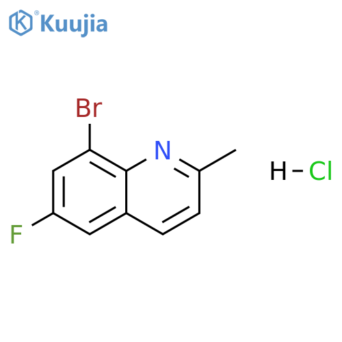 8-bromo-6-fluoro-2-methylquinoline hydrochloride structure