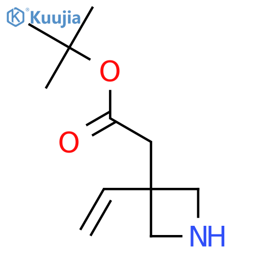Tert-butyl 2-(3-ethenylazetidin-3-yl)acetate structure