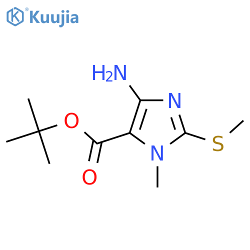 tert-butyl 4-amino-1-methyl-2-(methylsulfanyl)-1H-imidazole-5-carboxylate structure
