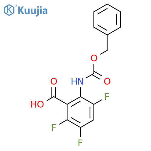 2-{(benzyloxy)carbonylamino}-3,5,6-trifluorobenzoic acid structure