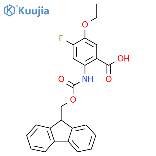 5-ethoxy-2-({(9H-fluoren-9-yl)methoxycarbonyl}amino)-4-fluorobenzoic acid structure