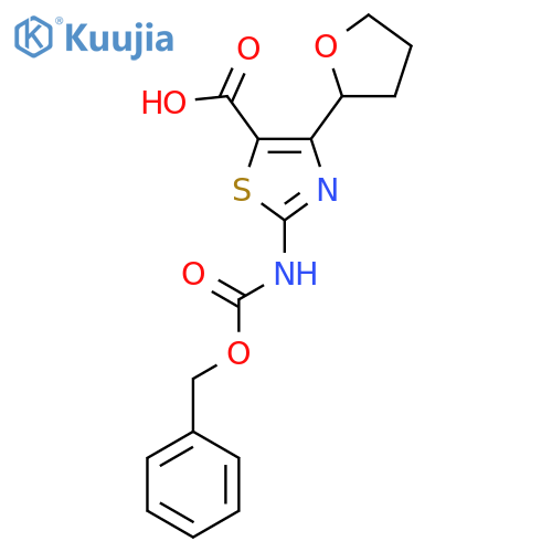 2-{[(Benzyloxy)carbonyl]amino}-4-(oxolan-2-yl)-1,3-thiazole-5-carboxylic acid structure