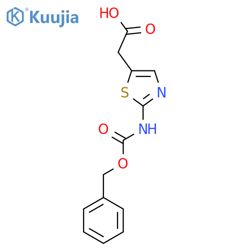 2-(2-{(benzyloxy)carbonylamino}-1,3-thiazol-5-yl)acetic acid structure