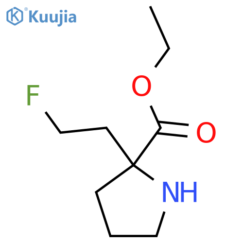 Ethyl 2-(2-fluoroethyl)pyrrolidine-2-carboxylate structure