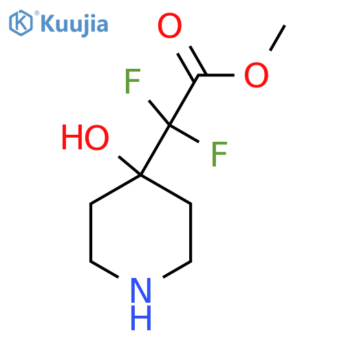 Methyl 2,2-difluoro-2-(4-hydroxypiperidin-4-yl)acetate structure