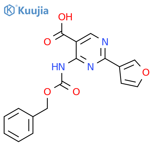 4-{[(Benzyloxy)carbonyl]amino}-2-(furan-3-yl)pyrimidine-5-carboxylic acid structure