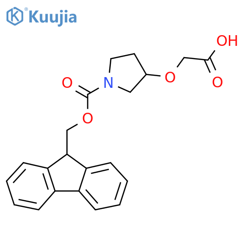 2-[1-(9H-Fluoren-9-ylmethoxycarbonyl)pyrrolidin-3-yl]oxyacetic acid structure
