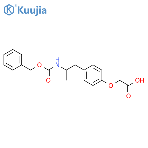 2-4-(2-{(benzyloxy)carbonylamino}propyl)phenoxyacetic acid structure