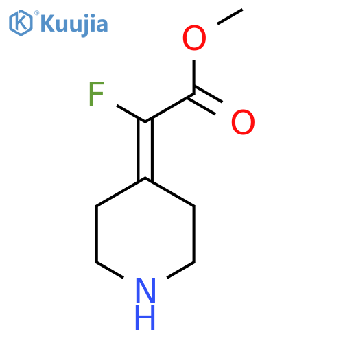 Methyl 2-fluoro-2-(piperidin-4-ylidene)acetate structure