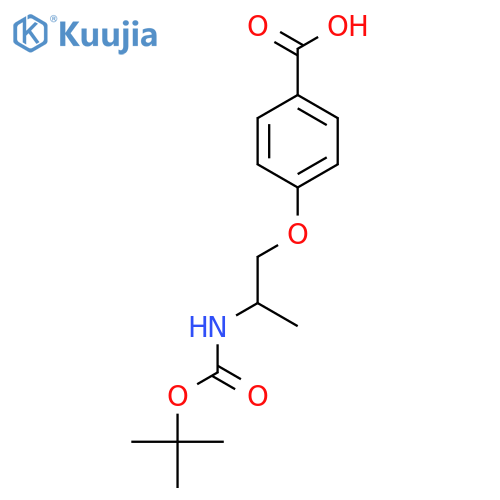 4-(2-{[(Tert-butoxy)carbonyl]amino}propoxy)benzoic acid structure