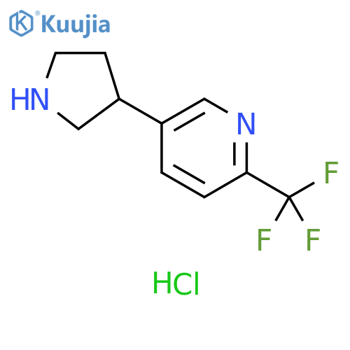 5-(pyrrolidin-3-yl)-2-(trifluoromethyl)pyridine hydrochloride structure