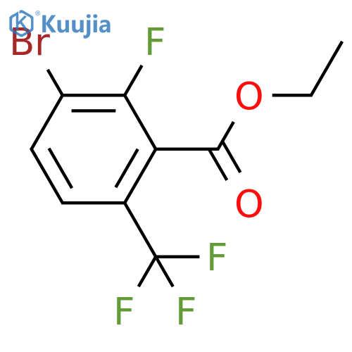 Benzoic acid, 3-bromo-2-fluoro-6-(trifluoromethyl)-, ethyl ester structure