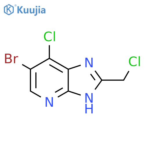 6-Bromo-7-chloro-2-(chloromethyl)-3H-imidazo[4,5-b]pyridine structure