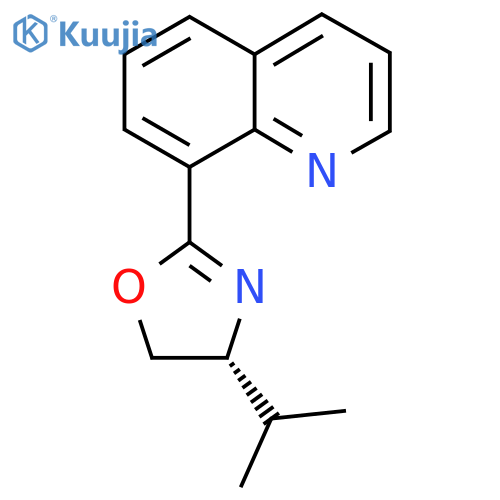 (R)-4-Isopropyl-2-(quinolin-8-yl)-4,5-dihydrooxazole structure