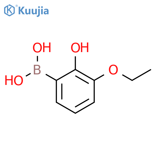 (3-ethoxy-2-hydroxyphenyl)boronic acid structure