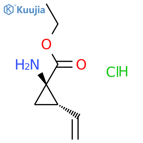 ethyl (1R,2S)-1-amino-2-vinyl-cyclopropanecarboxylate;hydrochloride structure