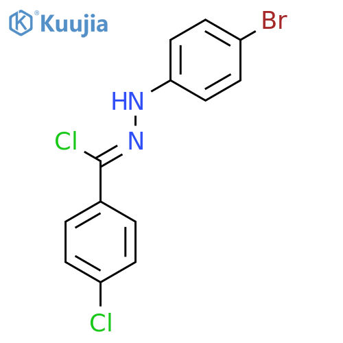 Benzenecarbohydrazonoyl chloride, N-(4-bromophenyl)-4-chloro- structure