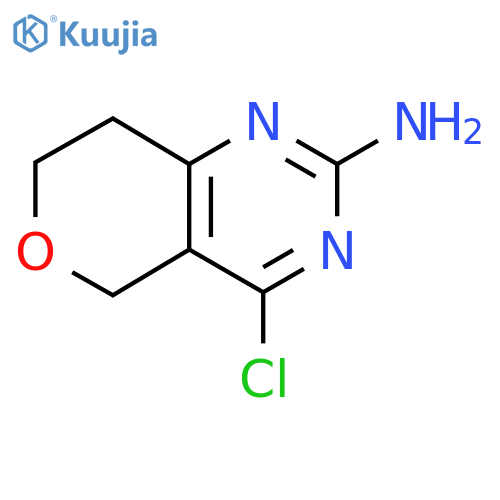 4-chloro-7,8-dihydro-5H-pyrano[4,3-d]pyrimidin-2-amine structure