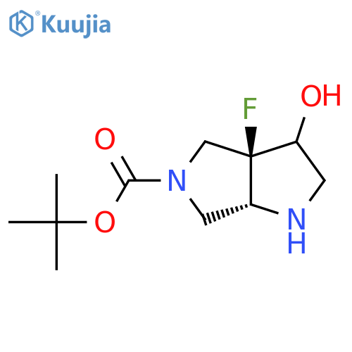 Tert-butyl cis-3A-fluoro-3-hydroxy-1,2,3,4,6,6A-hexahydropyrrolo[3,4-B]pyrrole-5-carboxylate structure
