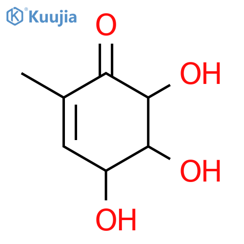 (-)-(4R,5R,6R)-4,5,6-trihydroxy-2-methylcyclohex-2-enone structure