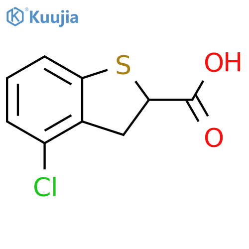 4-Chloro-2,3-dihydro-benzo[b]thiophene-2-carboxylic acid structure