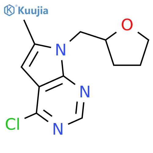 4-Chloro-6-methyl-7-((tetrahydrofuran-2-yl)methyl)-7H-pyrrolo[2,3-d]pyrimidine structure