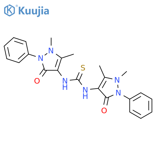 1,3-bis(1,5-dimethyl-3-oxo-2-phenyl-2,3-dihydro-1H-pyrazol-4-yl)thiourea structure