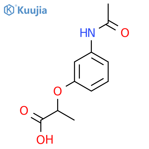 2-(3-acetamidophenoxy)propanoic acid structure