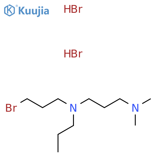 {3-(3-bromopropyl)(propyl)aminopropyl}dimethylamine dihydrobromide structure