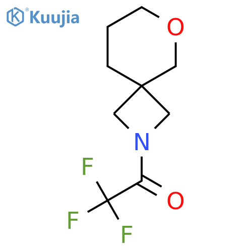 2,2,2-Trifluoro-1-{6-oxa-2-azaspiro[3.5]nonan-2-yl}ethan-1-one structure