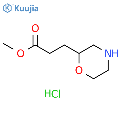 methyl 3-(morpholin-2-yl)propanoate hydrochloride structure