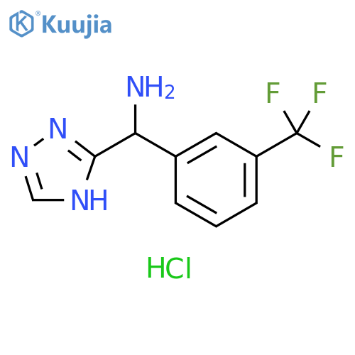 1-(4H-1,2,4-triazol-3-yl)-1-3-(trifluoromethyl)phenylmethanamine dihydrochloride structure