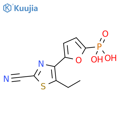Phosphonic acid, [5-(2-cyano-5-ethyl-4-thiazolyl)-2-furanyl]- structure