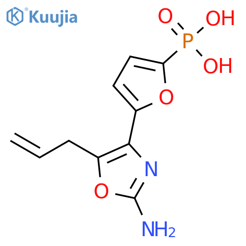 Phosphonic acid, [5-[2-amino-5-(2-propenyl)-4-oxazolyl]-2-furanyl]- structure